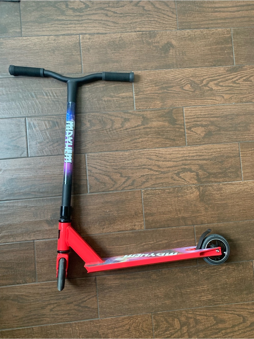 Red and black pro Scooter with Black Handlebars